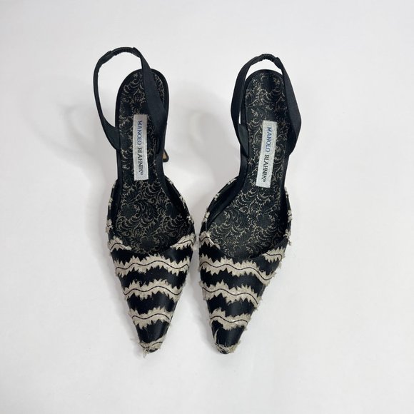 Manolo Blahnik Carolyne Slingback Heels 40.5 - Picture 2 of 9